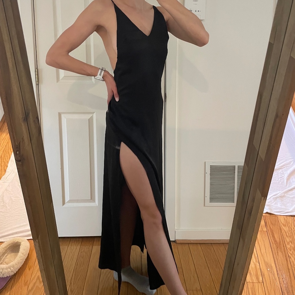 Lulu's black strappy back dress